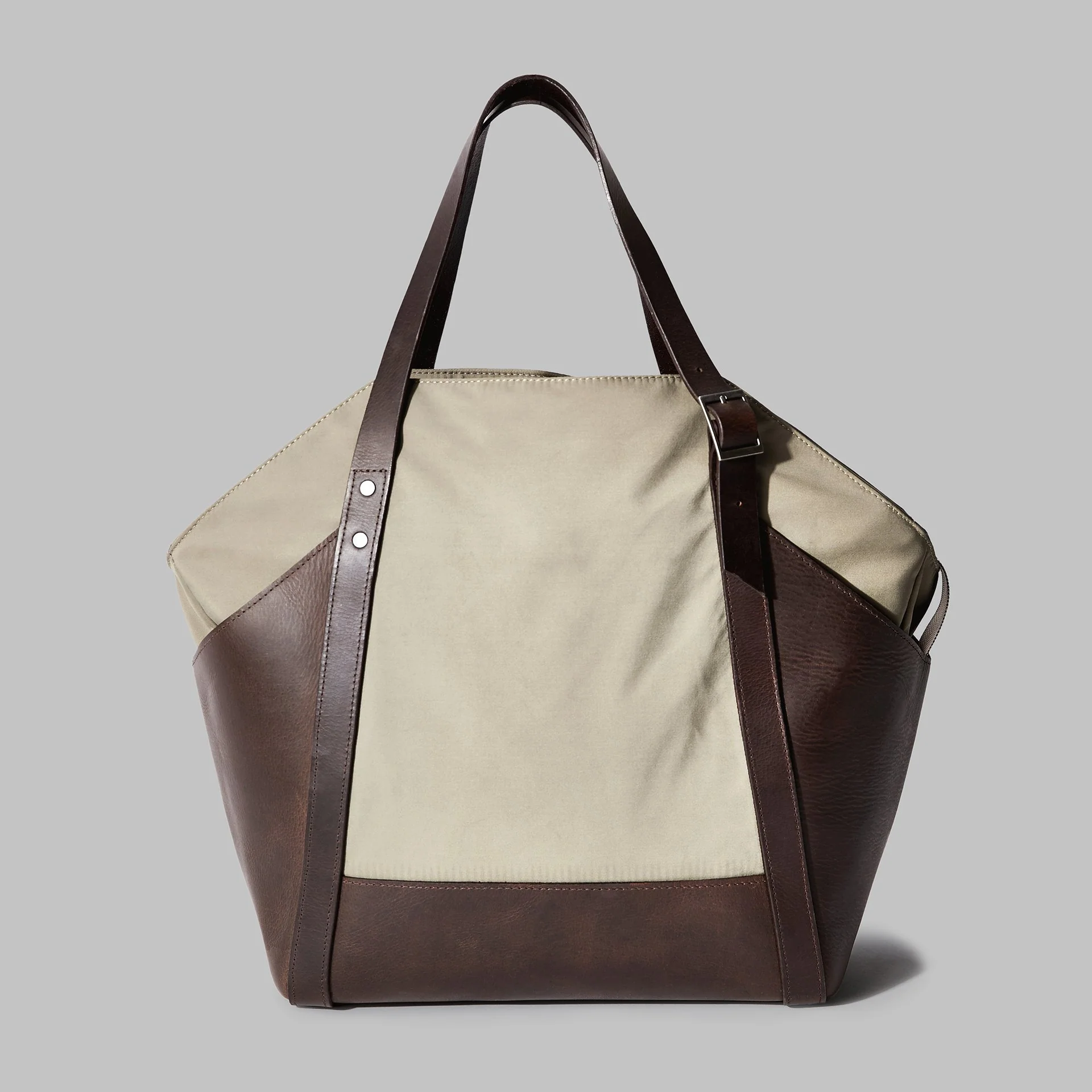 Amerton Beige Nylon Shoulder Bag - Image 4