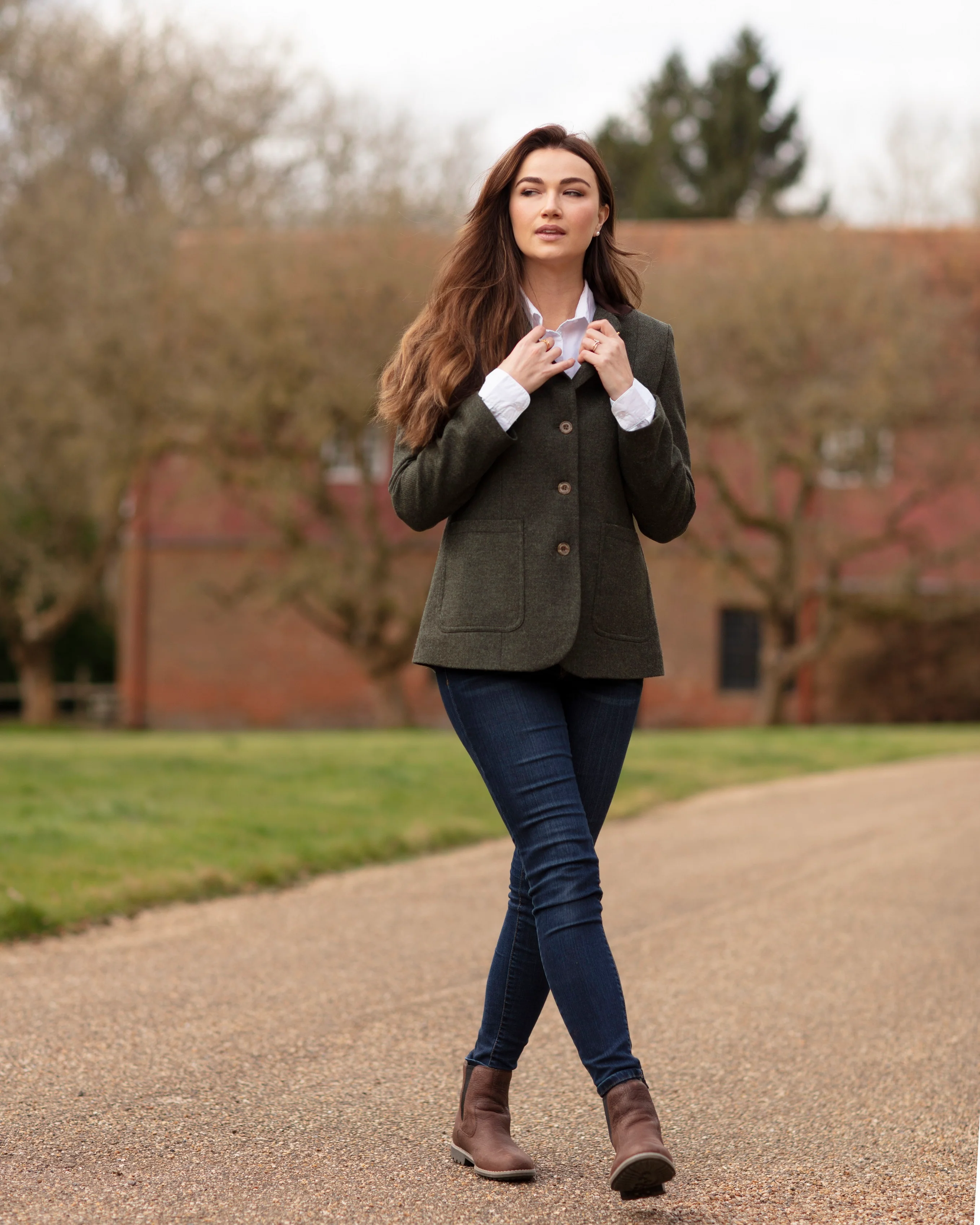 Arena Tweed Blazer - Loden Green - Image 3