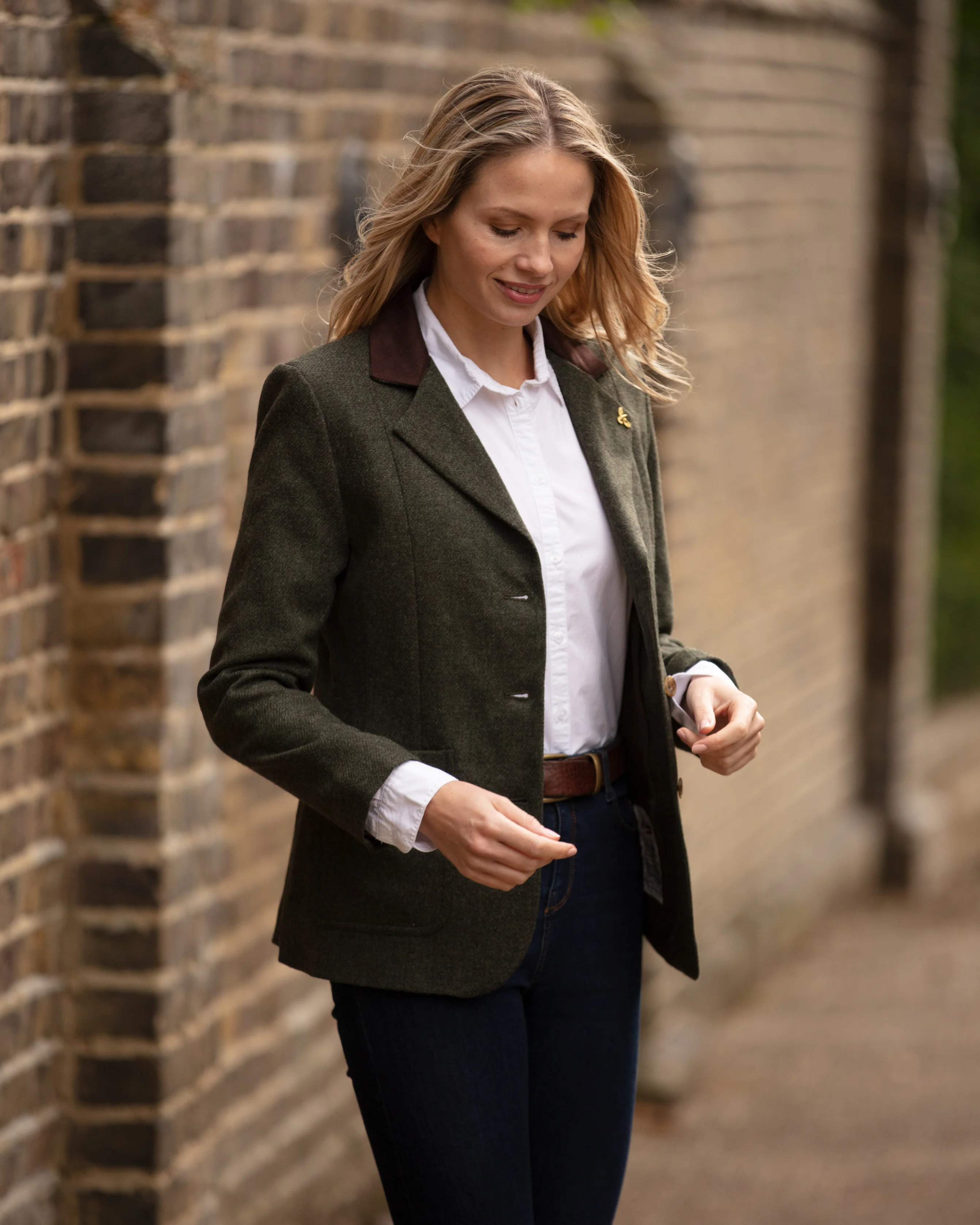 Arena Tweed Blazer - Loden Green - Image 5