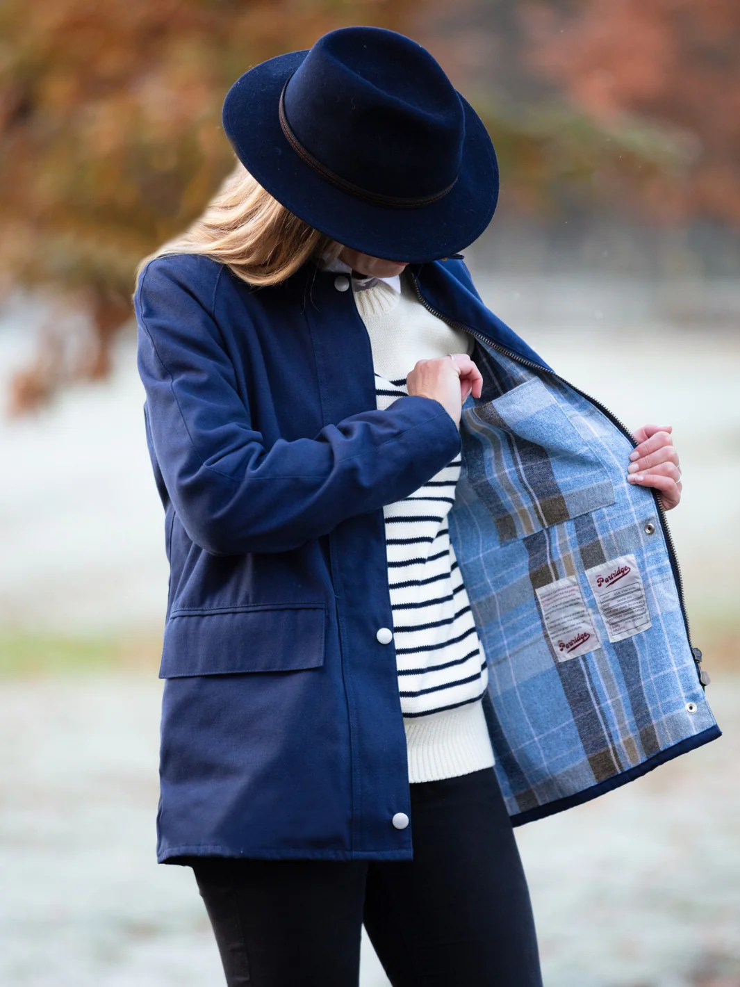 Ladies Landowner Casual Walking Jacket - Navy - Image 5