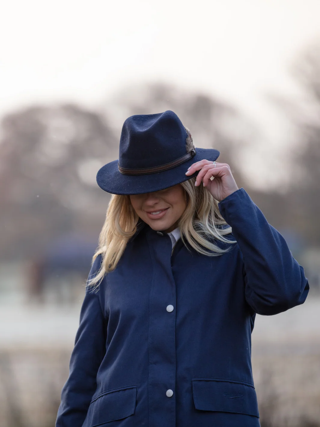 Ladies Landowner Casual Walking Jacket - Navy - Image 7